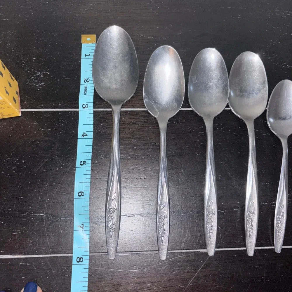 Superior Stainless USA | RADIANT ROSE Set | 4 Spoons, 2‎ tsp, 6 Knives, 1 Fork
